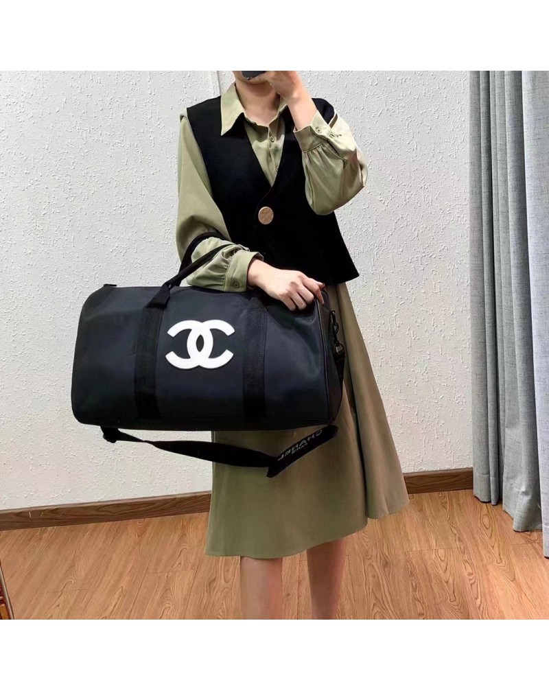 シャネル 旅行バッグおしゃれ小香風荷物ハンドバッグショルダーバッグ大容量服や洗濯用品やシューズ入れ