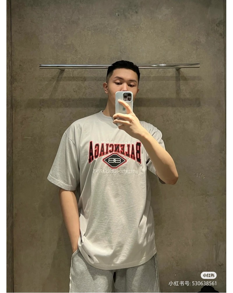 バレンシアガtシャツ半袖お洒落ファッション精緻立体刺繍高級コットン製ソフト人気