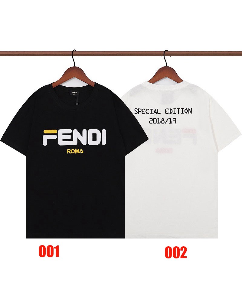 フェンデイ tシャツペアお揃いファッション人気ブランドティシャツ半袖精緻刺繍プリント
