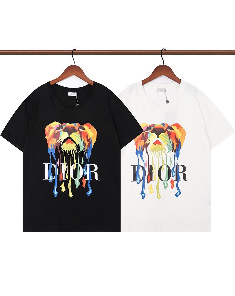 ディオール tシャツ半袖お洒落人気コットン製トップスカジュアル人気ティシャツ男女兼用