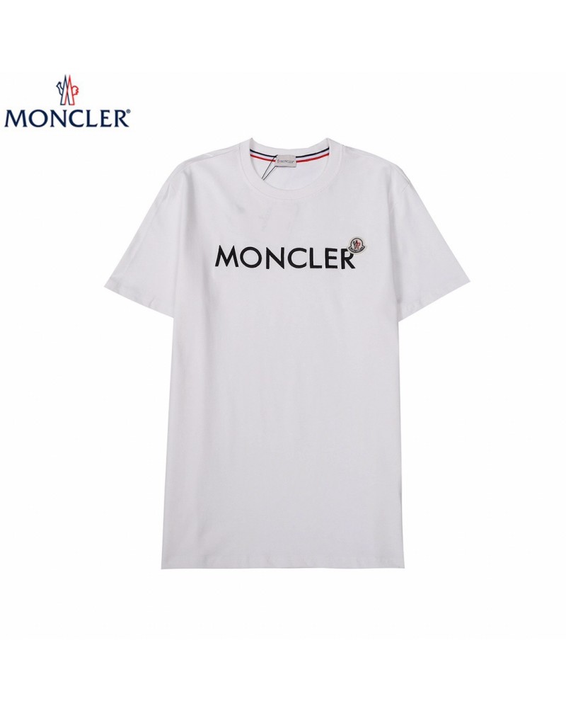 モンクレールtシャツ半袖人気ブランドティシャツ半袖精緻刺繍ロゴ高級コットン製トップスカジュアル人気
