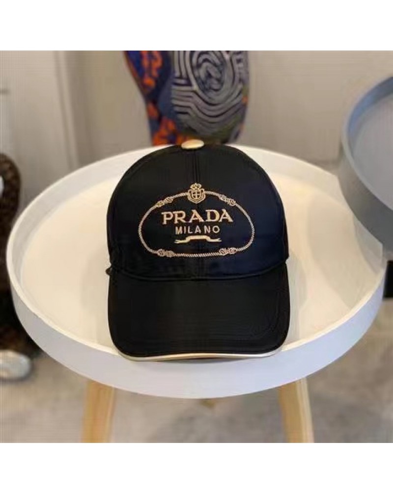 プラダ キャップ精緻刺繍人気野球帽子ファッションブランドキャップ サイズ調整可能