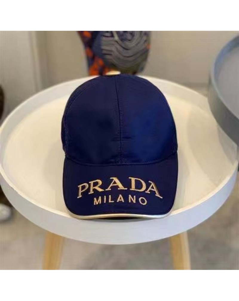 プラダ キャップ精緻刺繍人気野球帽子ファッションブランドキャップ サイズ調整可能