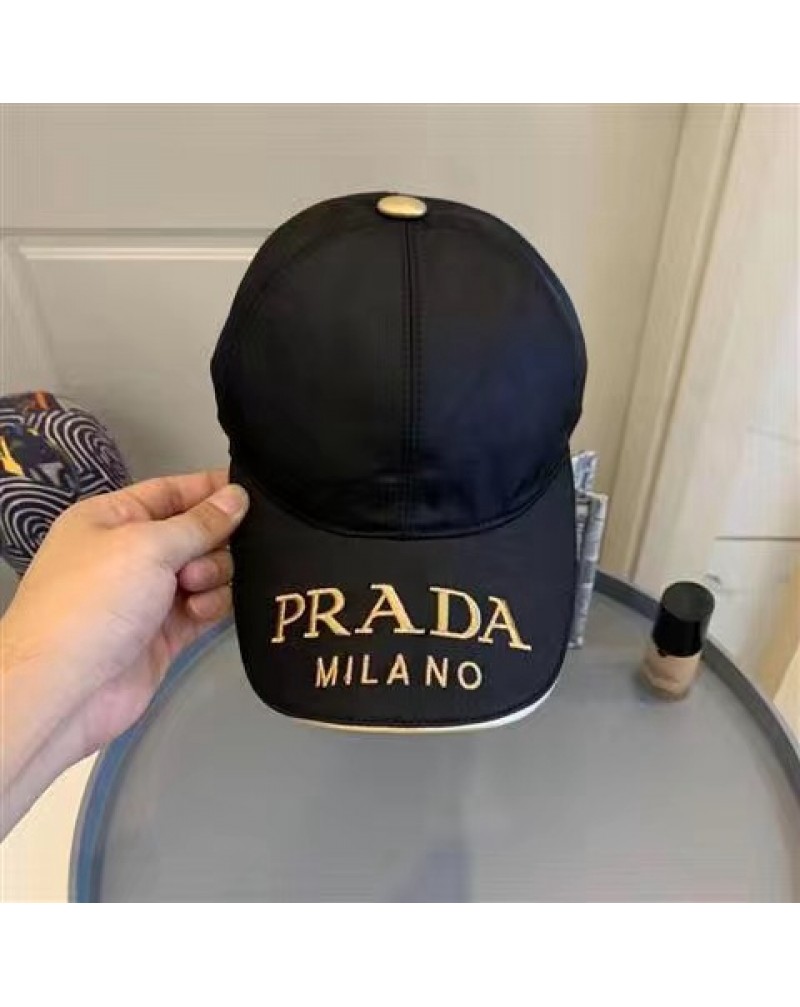 プラダ キャップ精緻刺繍人気野球帽子ファッションブランドキャップ サイズ調整可能