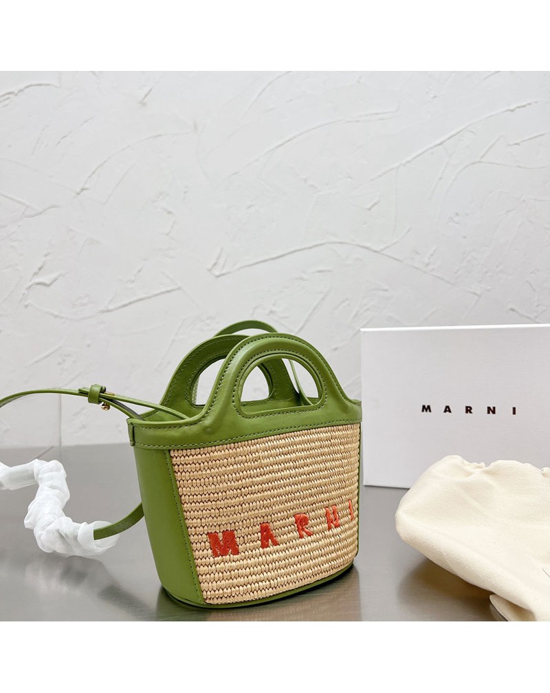 MAR NIミニショルダーバックお洒落ハンドバックファッション人気編み物革製組合せバッグ