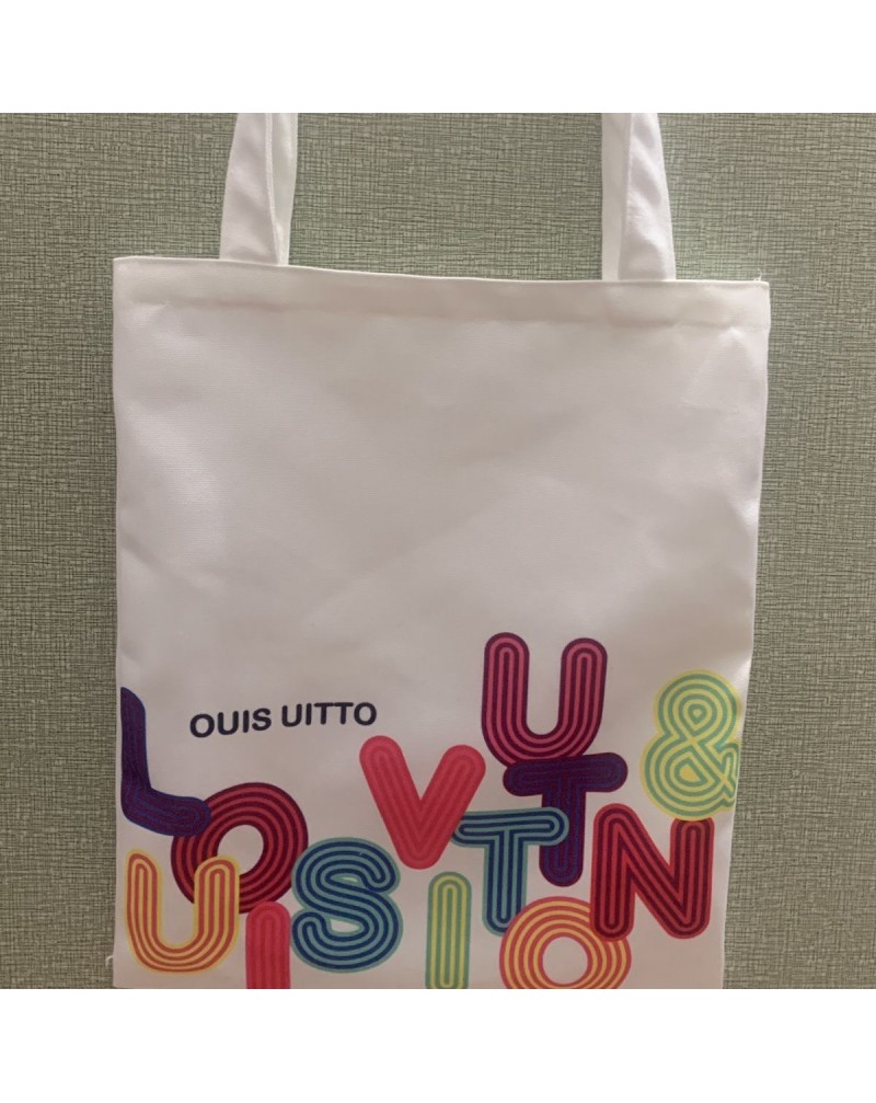 ヴィトンキャンバスバックお洒落ファッションバッグ個性プリント付き