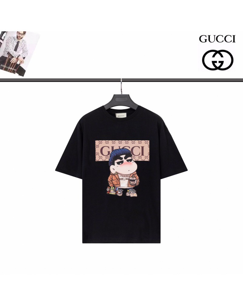 グッチ しんちゃんコラボtシャツ半袖個性人気ティシャツ新品カジュアルファッショントップス男女向けコットン製