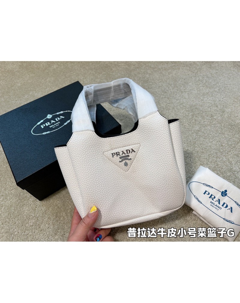 プラダ ハンドトートバックお洒落ミニカゴバック牛革製高級人気