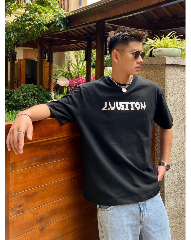 ヴィトン半袖tシャツおしゃれカジュアルファッションティシャツコットン製男女向け人気
