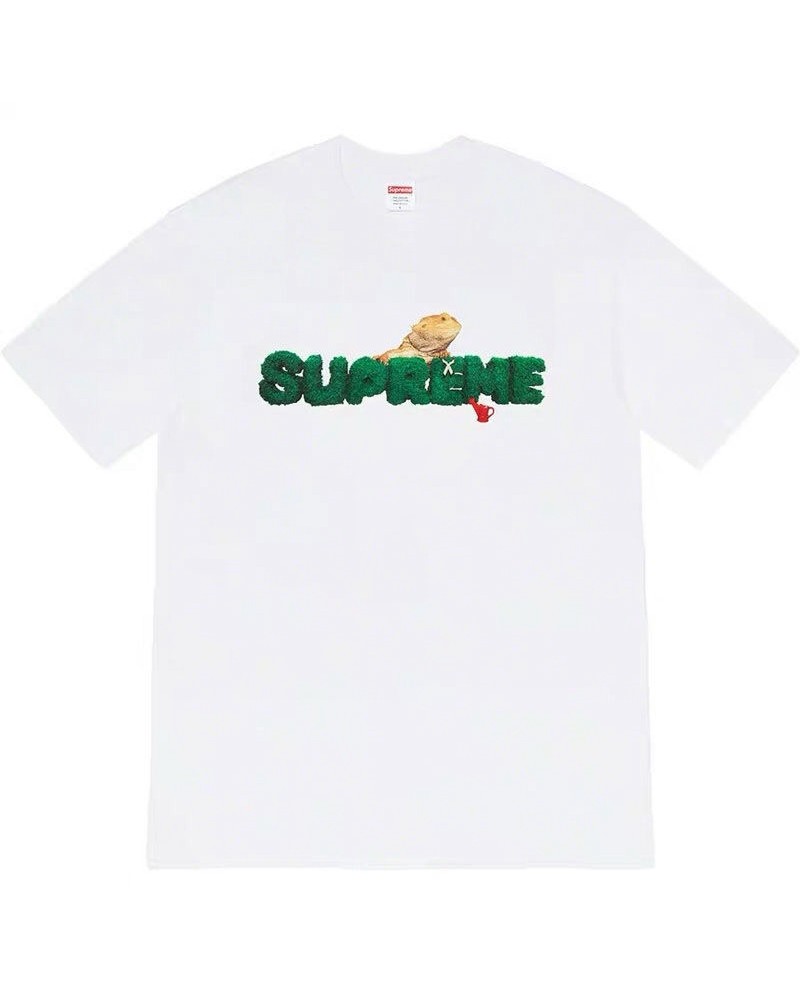 supreme tシャツ半袖個性潮流植毛ロゴ立体ファッション人気ティシャツトップス男女兼用