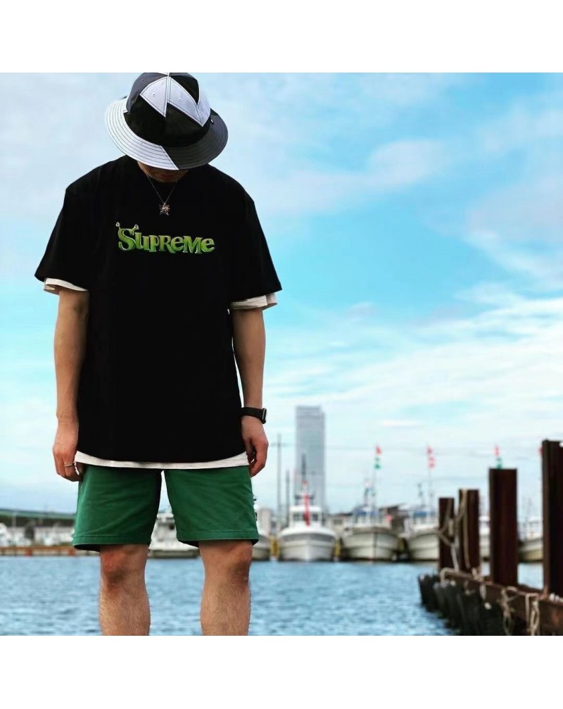 シュプリームtシャツ半袖おしゃれカジュアル潮流男女兼用ティシャツ上着