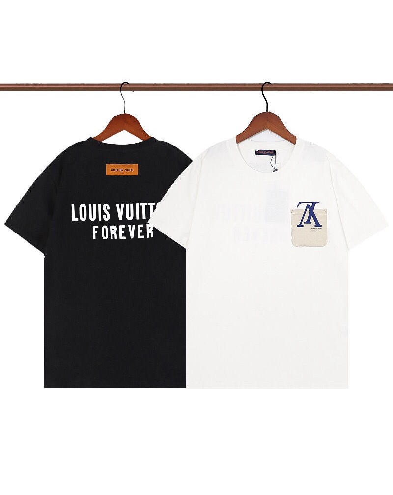 ヴィトン半袖tシャツお洒落個性カジュアルトップスペアお揃いコットン製上着人気