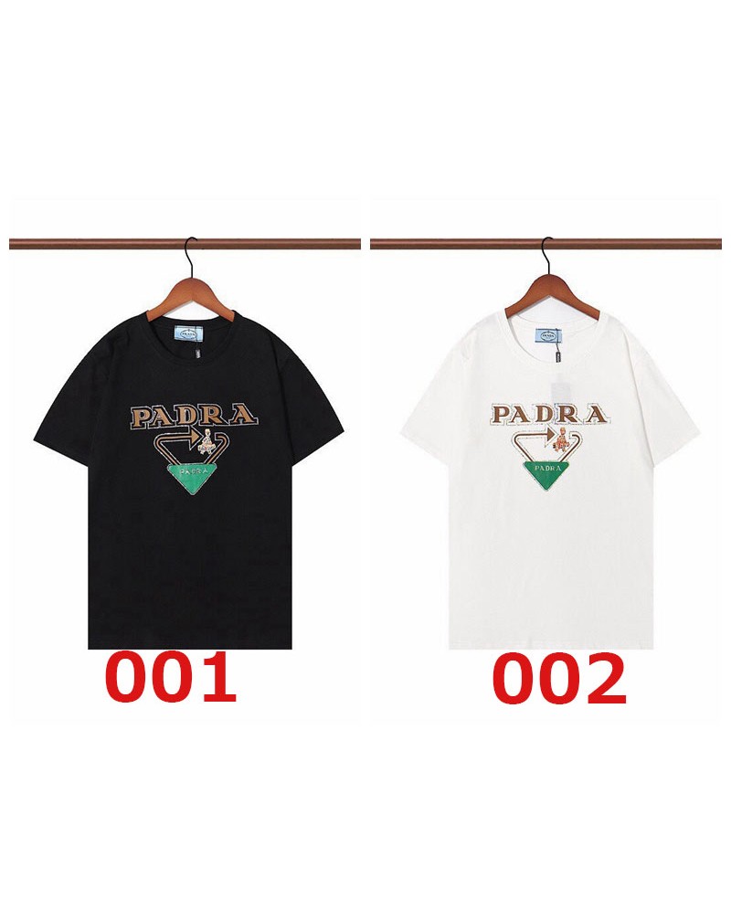 プラダ tシャツ半袖ファッション新作カジュアル個性ティシャツトップスホットドリル高級人気男女向け