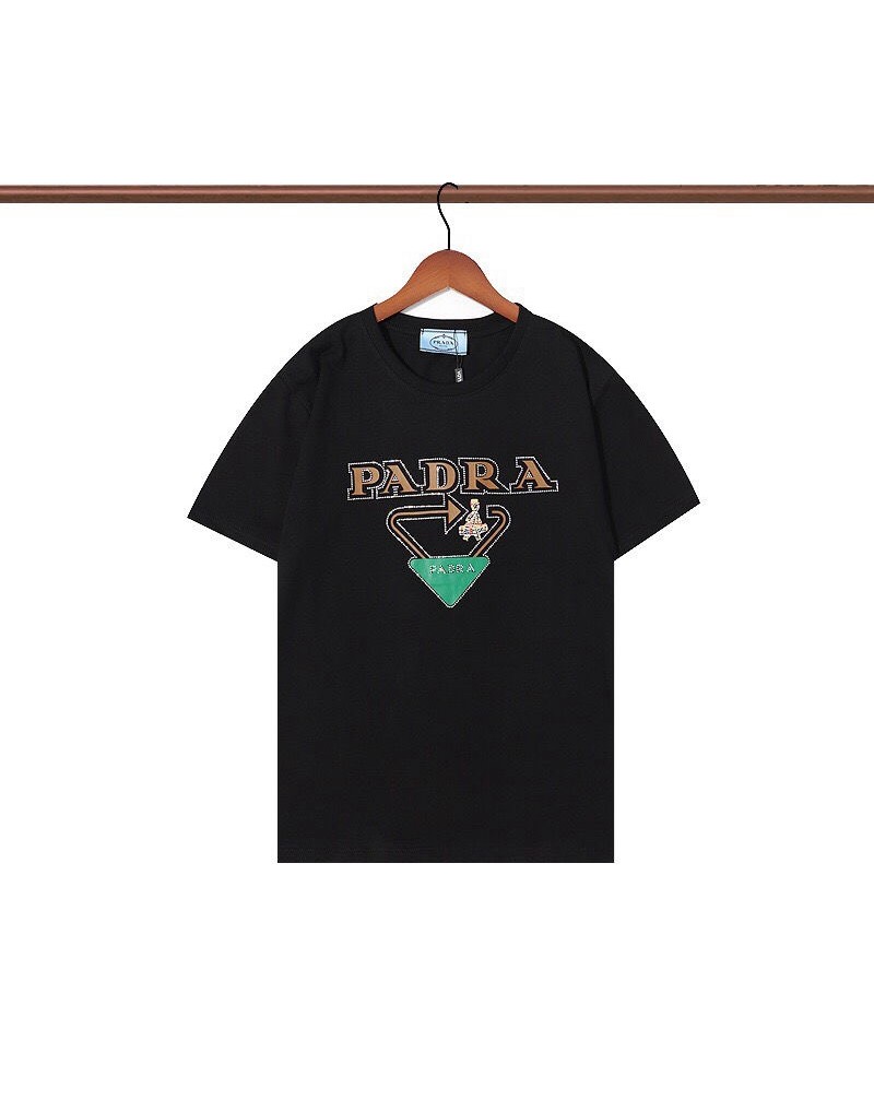 プラダ tシャツ半袖ファッション新作カジュアル個性ティシャツトップスホットドリル高級人気男女向け