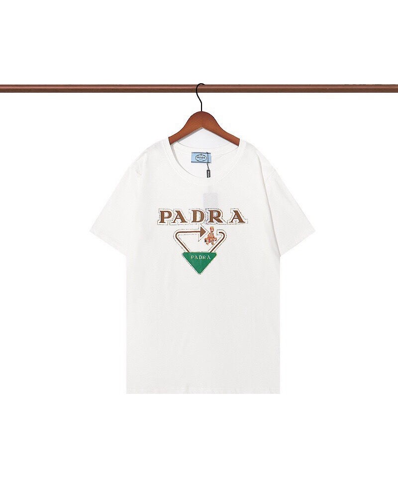 プラダ tシャツ半袖ファッション新作カジュアル個性ティシャツトップスホットドリル高級人気男女向け