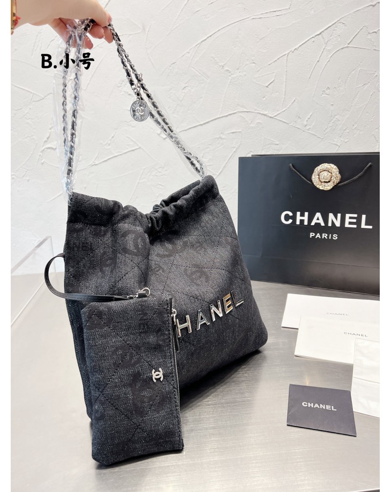 シャネル ショピングバックポケット付きデニム製チェーン肩紐ショルダーバッグファッション人気芸能人愛用新作 シャネル ショピングバックポケット付きデニム製チェーン肩紐ショルダーバッグファッション人気芸能人愛用新作