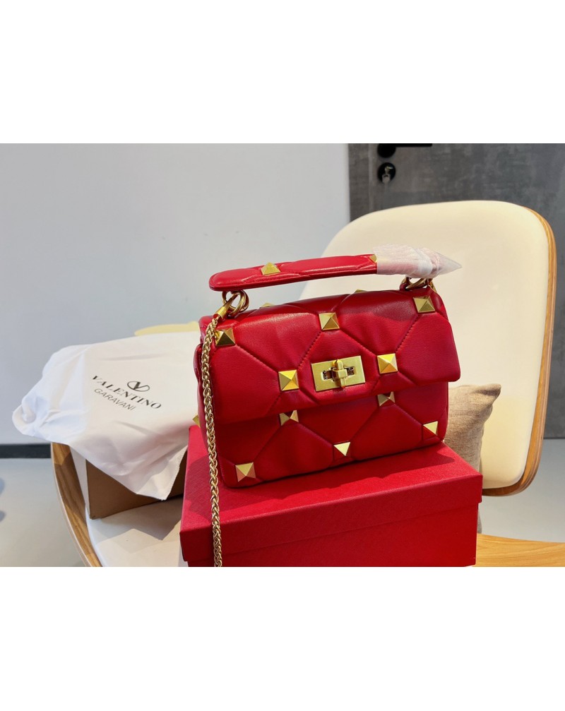 バレンチノショルダーバッグファッション高級革製りペット付きハンドバック芸能人セレプ愛用お洒落カバン