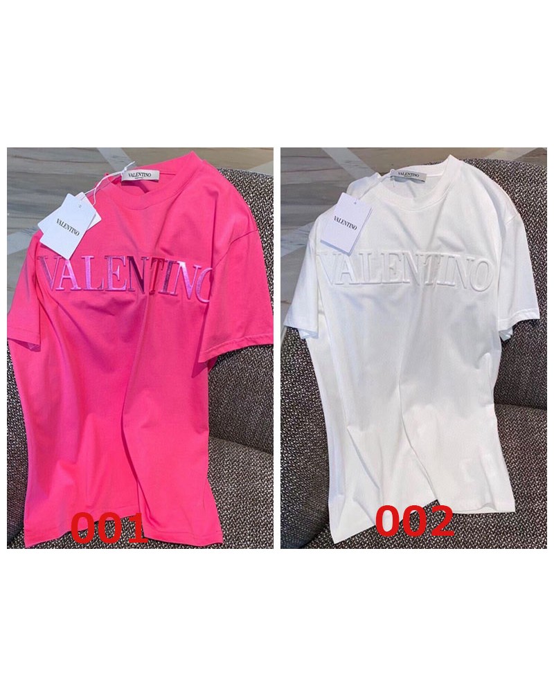 バレンチノtシャツ半袖精緻刺繍人気高級ティシャツトップス