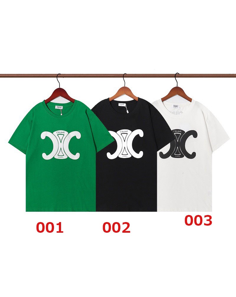 セリーヌ tシャツ半袖お洒落人気カジュアルトップス男女向けコットン製ソフト通気性よい