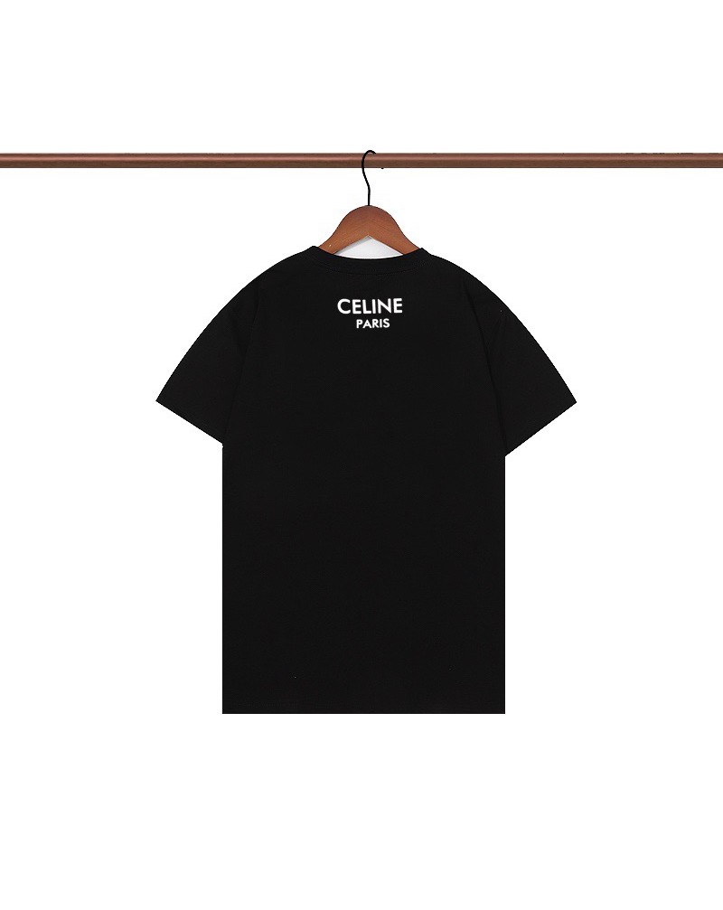 セリーヌ tシャツ半袖お洒落人気カジュアルトップス男女向けコットン製ソフト通気性よい
