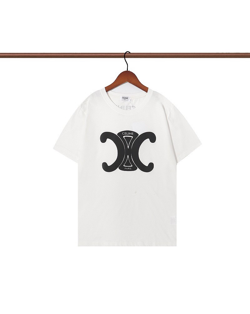 セリーヌ tシャツ半袖お洒落人気カジュアルトップス男女向けコットン製ソフト通気性よい
