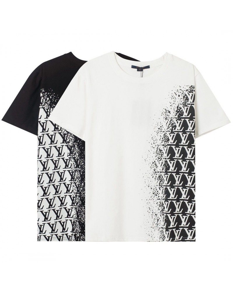 ヴィトン半袖tシャツお洒落人気コットントップスカジュアルファッション上着ペアお揃いソフト通気性よいティシャツ