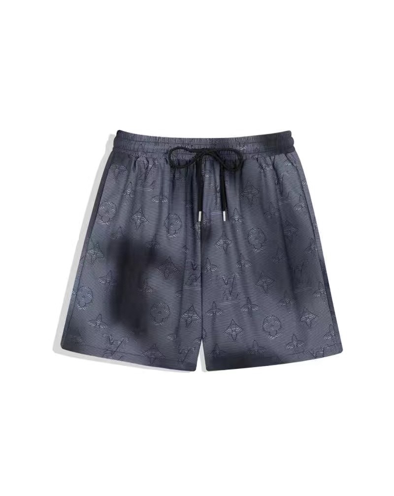 ヴィトンハーフパンツお洒落個性プリント付きハーフパンツカジュアル弾力性ウエストサイズ調節可能