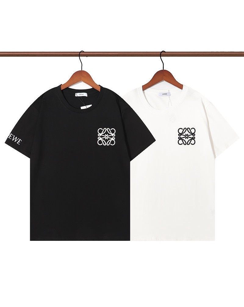 ロエベtシャツ半袖お洒落精緻刺繍カジュアル人気ティシャツ男女向け人気