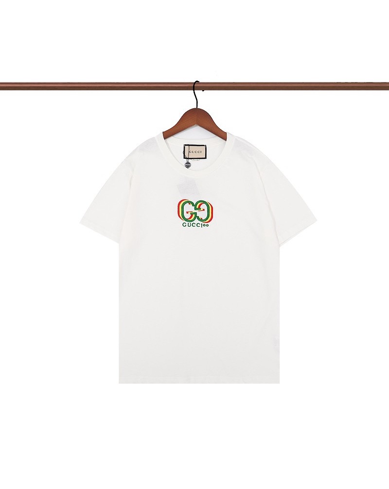 グッチ半袖お洒落精緻刺繍ティシャツトップスカジュアル人気tシャツ男女向け