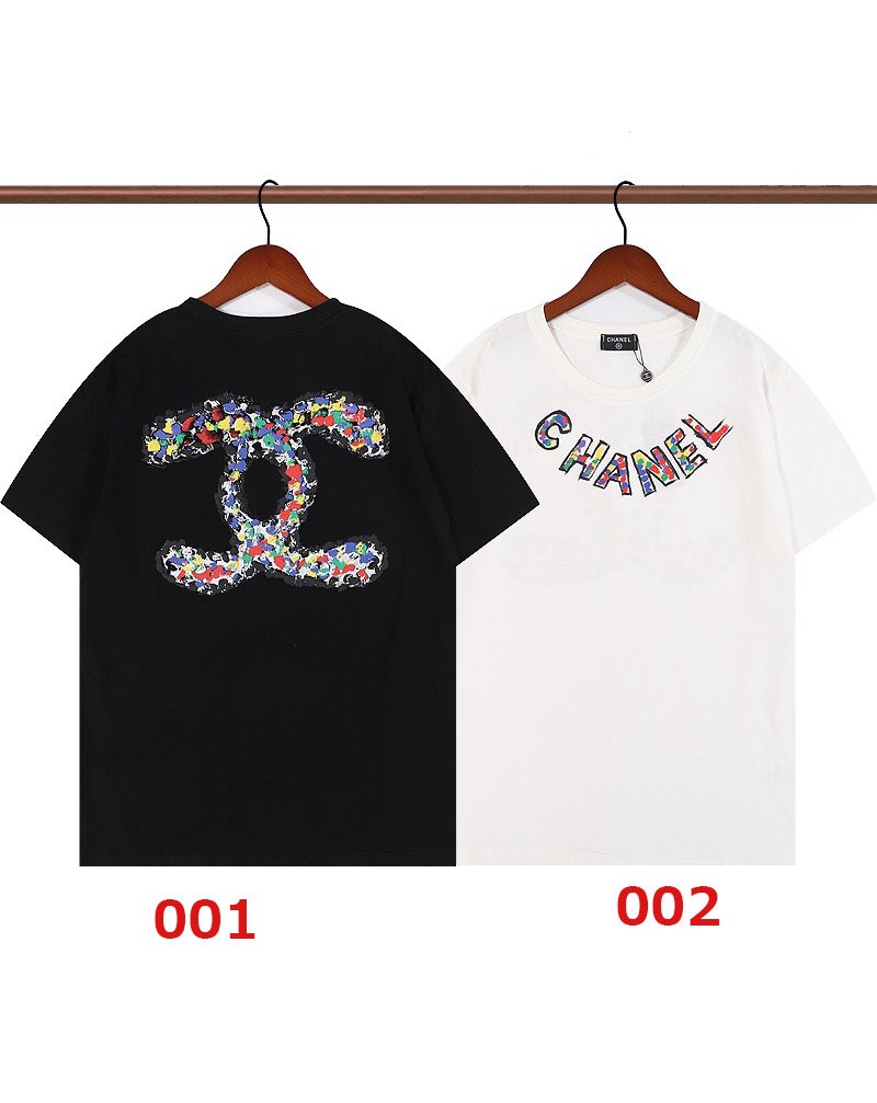 シャネル 半袖tシャツお洒落プリント付き小香風ティシャツコットン製ファッション大人気 シャネル 半袖tシャツお洒落プリント付き小香風ティシャツコットン製ファッション大人気