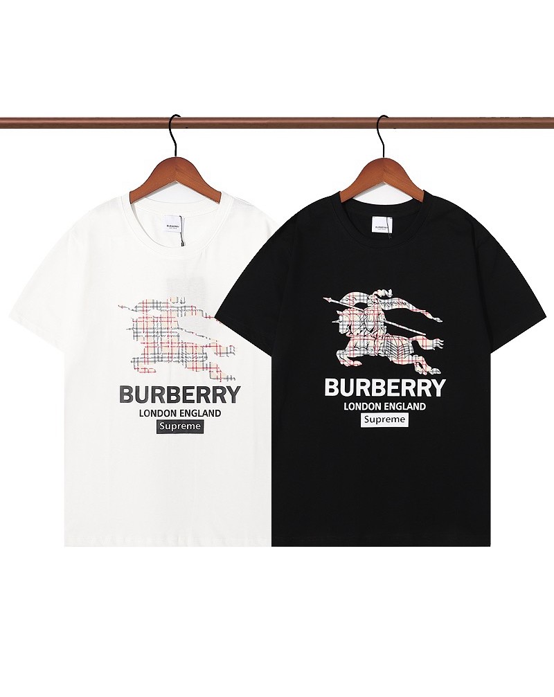 バーバリー半袖tシャツお洒落経典イギリス風ファッションティシャツトップスコットン製ソフト
