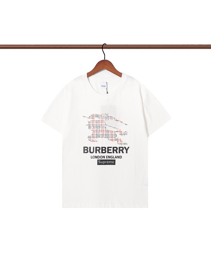 バーバリー半袖tシャツお洒落経典イギリス風ファッションティシャツトップスコットン製ソフト