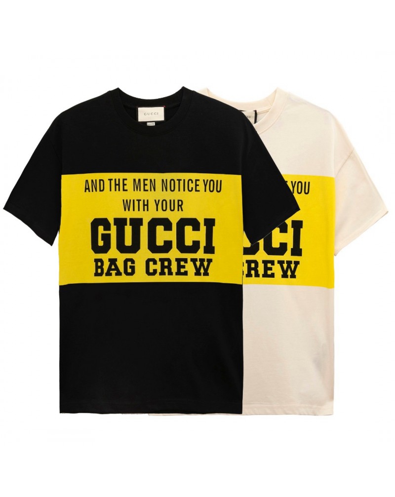 グッチ 半袖tシャツコットン製お洒落カジュアルティシャツトップス男女向けファッション大人気