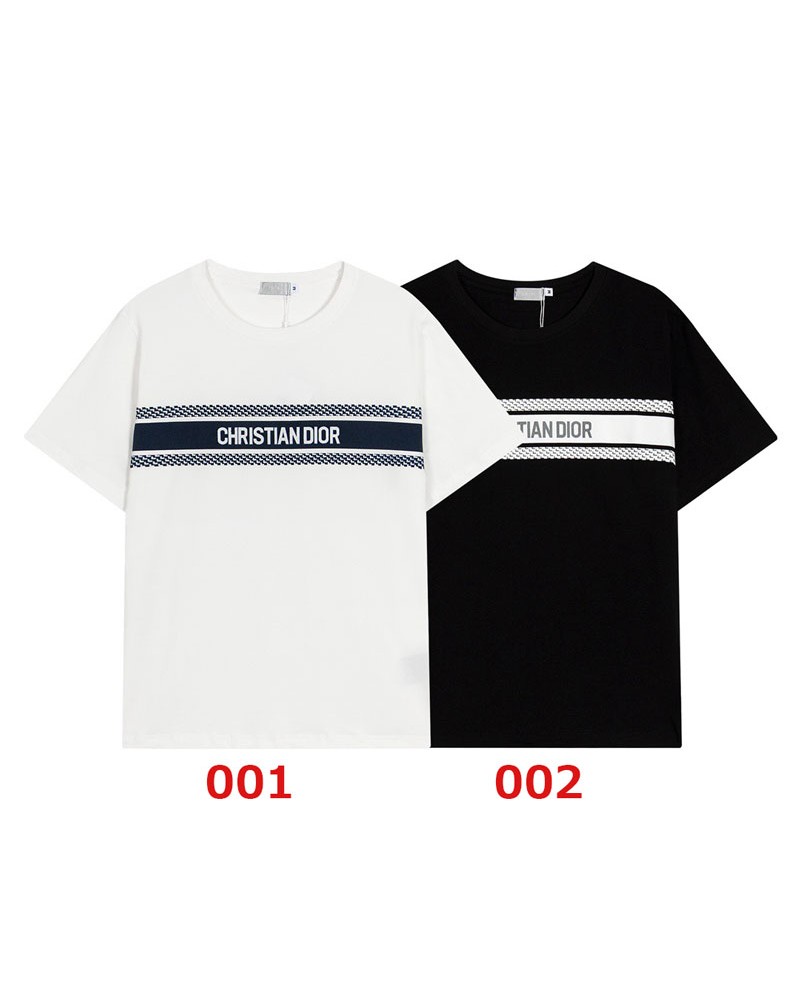 ディオール 半袖tシャツファッション簡潔コットン製トップスカジュアル人気メンズレディース兼用