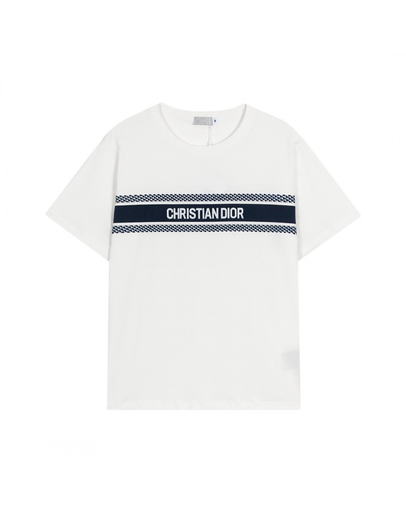 ディオール 半袖tシャツファッション簡潔コットン製トップスカジュアル人気メンズレディース兼用
