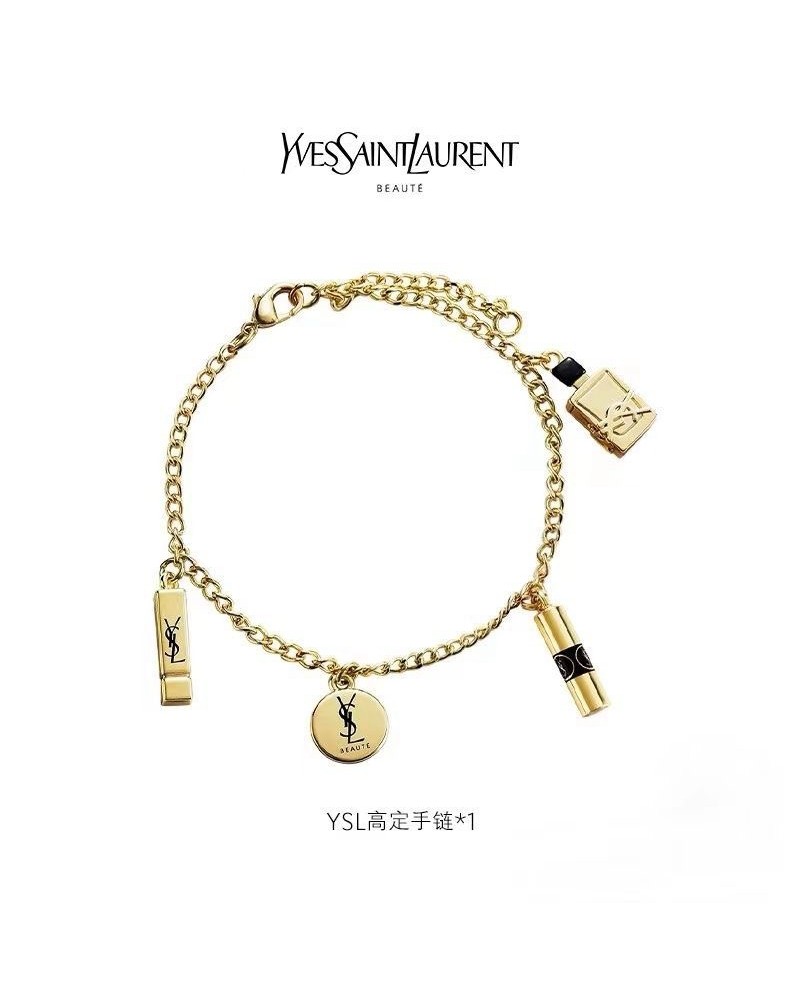 サンローランブレスレットお洒落経典口紅香水瓶モデルペンダント付きブレスレットファッション女性大人気