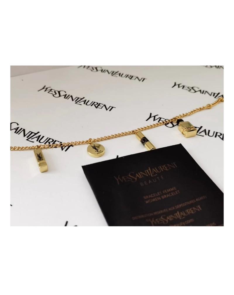 サンローランブレスレットお洒落経典口紅香水瓶モデルペンダント付きブレスレットファッション女性大人気
