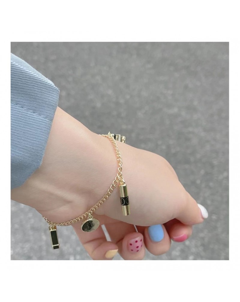 サンローランブレスレットお洒落経典口紅香水瓶モデルペンダント付きブレスレットファッション女性大人気