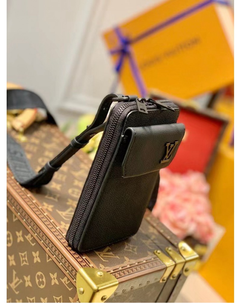 ヴィトン携帯ミニバックお洒落高級革製ミニ斜め掛けバッグ口紅ティッシュ収納可能