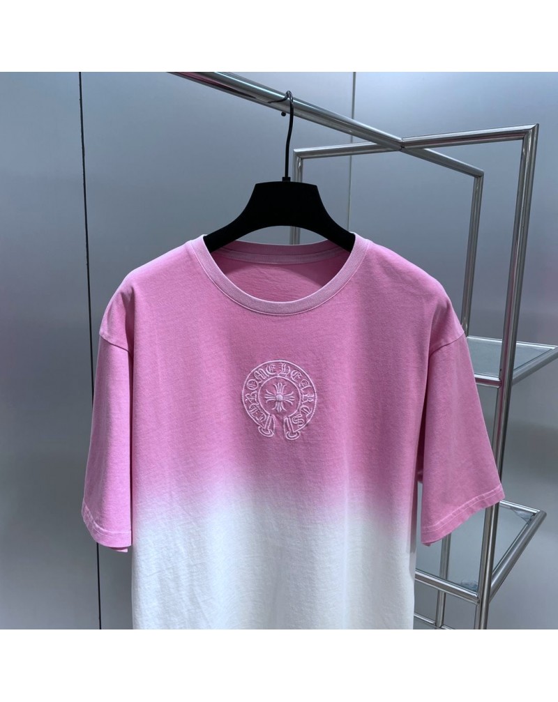 クロムハーツtシャツ半袖グラデーショントップスカジュアル人気潮流人気ブランドティシャツ
