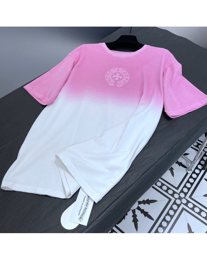 クロムハーツtシャツ半袖グラデーショントップスカジュアル人気潮流人気ブランドティシャツ