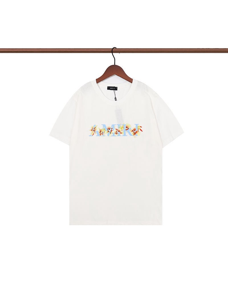 AMIRI tシャツ半袖お洒落カジュアル人気個性潮流ティシャツトップスコットン製ソフト通気性よい短袖男女向け