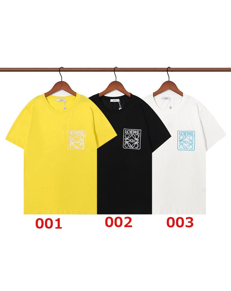 ロエベ 半袖tシャツ精緻刺繍ファッション大人気ティシャツカットソートップス男女向けお洒落上着芸能人愛着