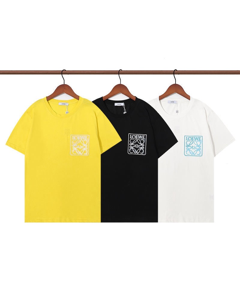 ロエベ 半袖tシャツ精緻刺繍ファッション大人気ティシャツカットソートップス男女向けお洒落上着芸能人愛着