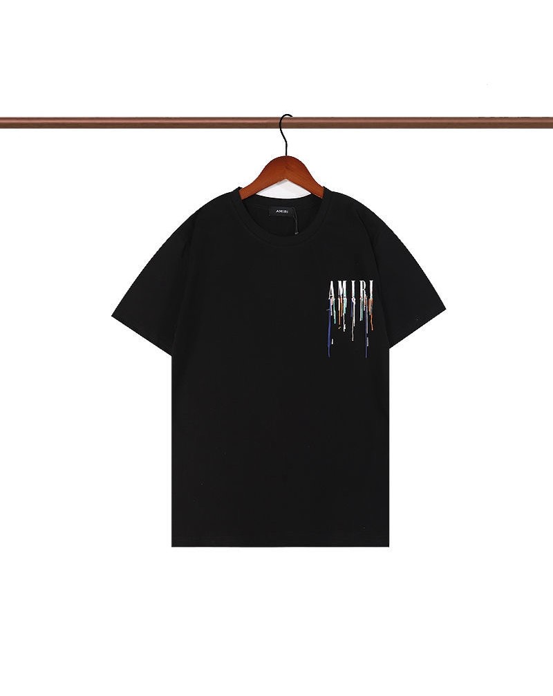 AMIRI 半袖tシャツ個性潮流落書きプリントカジュアルお洒落ティシャツトップス男女向け上着