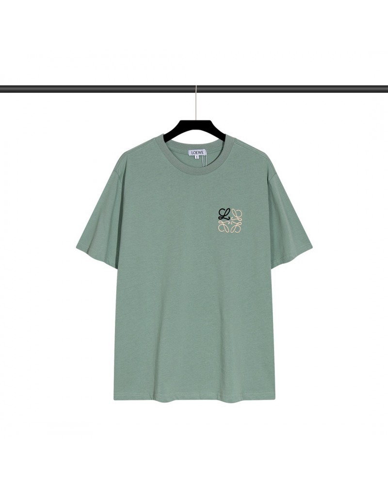 ロエベ半袖tシャツ精緻混色刺繍お洒落ファッション人気トップス男女向け高級
