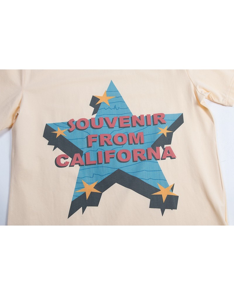 GG 半袖tシャツペアお揃いカジュアルティシャツトップスお洒落星英文字プリントファッション上着コットン製
