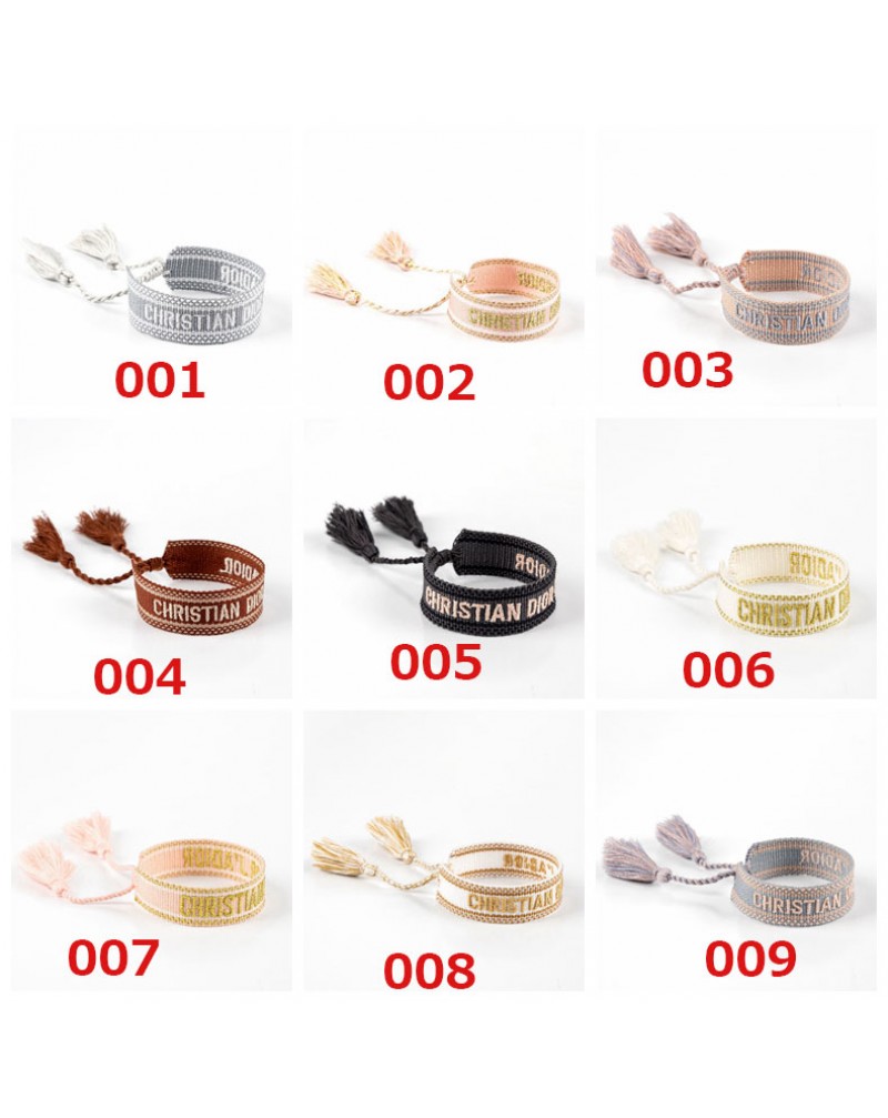 ディオール 手の环お洒落編み物ブレスレットペアお揃い芸能人愛用人気フリフリストラップ付き