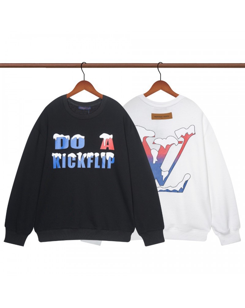 ルイヴィトントレーナーお洒落個性人気スウェットトップスカジュアルファッション上着男女向け