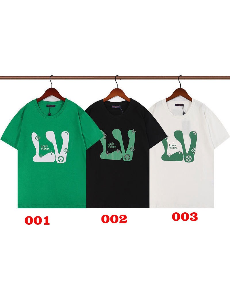 ヴィトン半袖tシャツお洒落個性ティシャツホットドリル付き男女向け人気新品コットン製ファッショントップス